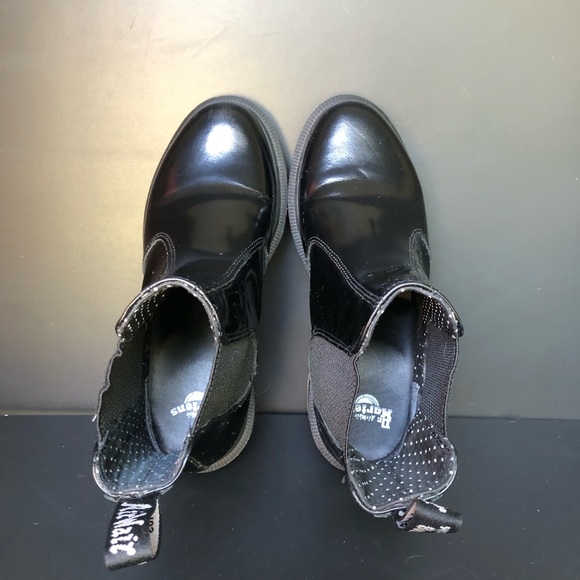 Dr. Martens Women's Black Patent Chelsea Ankle Boots - Picture 7 of 9